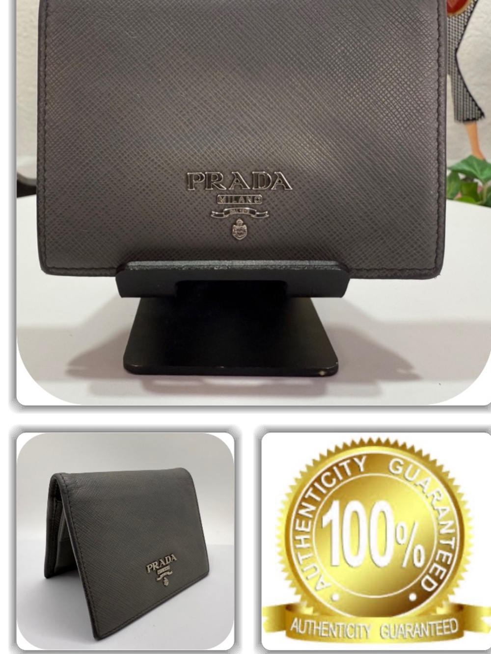REGAL PRADA LOGO GRAY WALLET!
